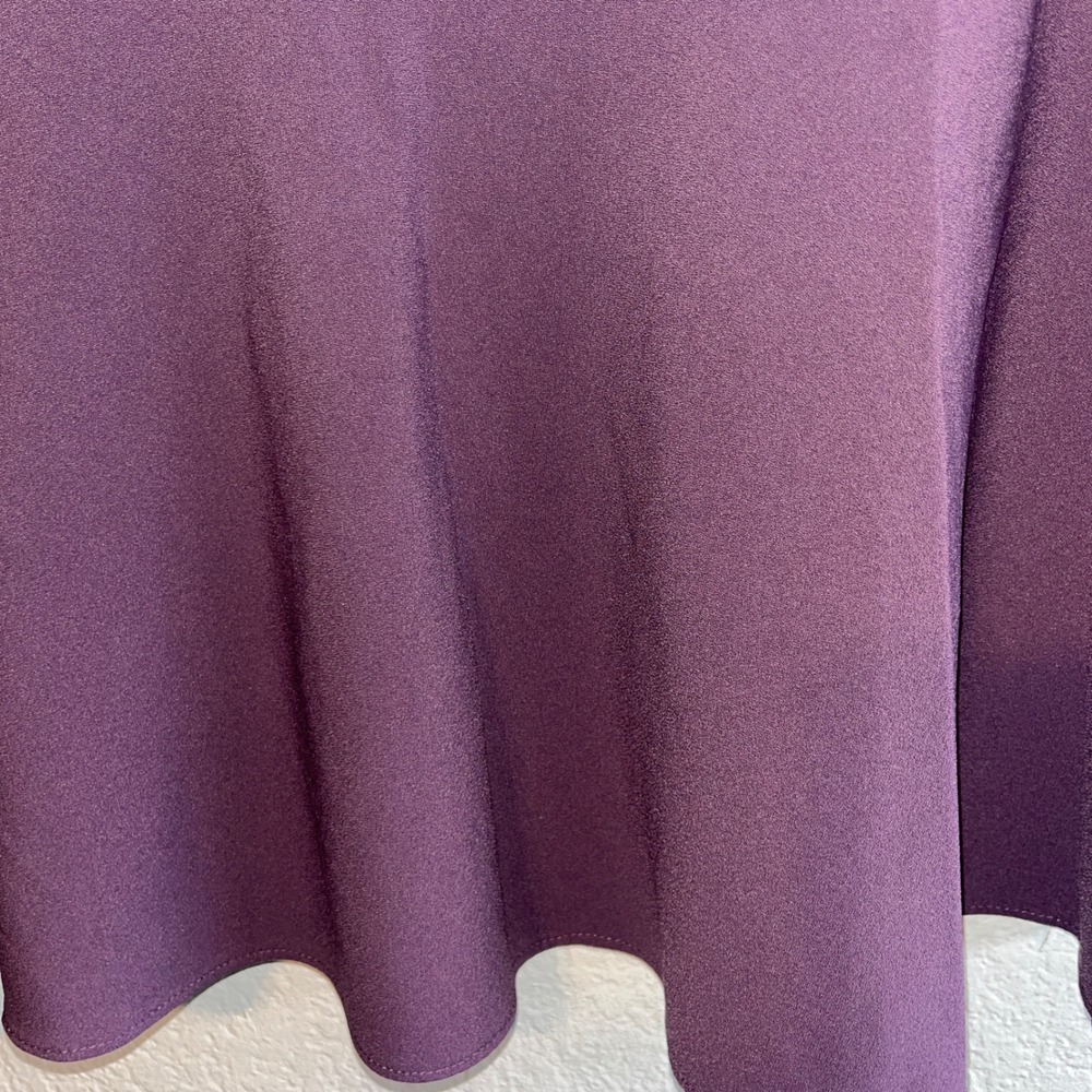 Torrid Purple Georgette Peplum Top Lattice Cage Neck Cutout Blouse Plus Size 3X - Picture 9 of 12